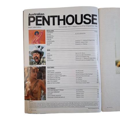 Australian Penthouse Magazine September 1988 Bridget Bloxsom / Trixie