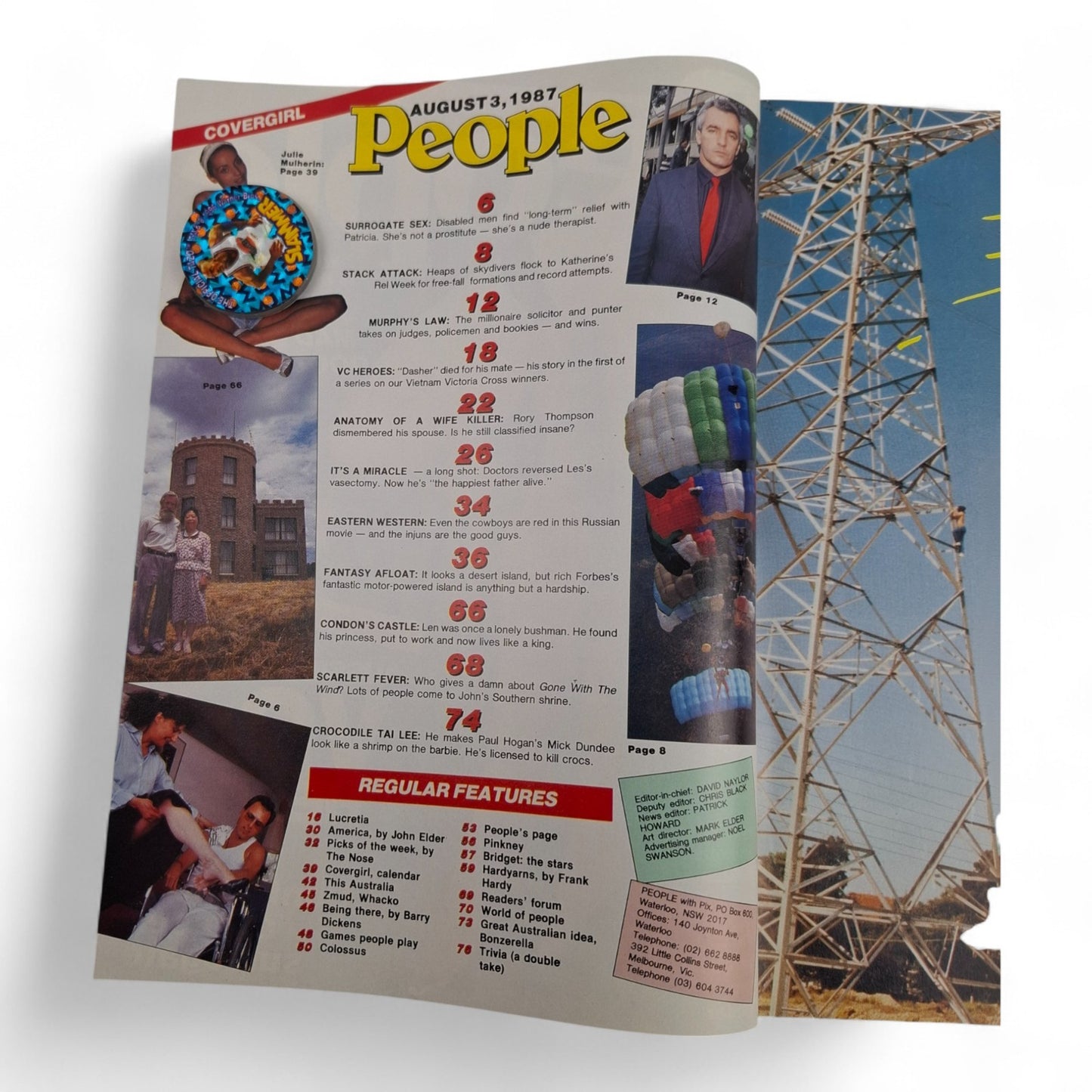 People Magazine With PIX Australia August 3rd 1987 Julie Mulherin