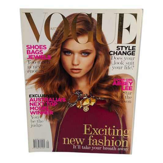Vogue Australia Magazine September 2008 Abbey Lee Cover Fashion Model