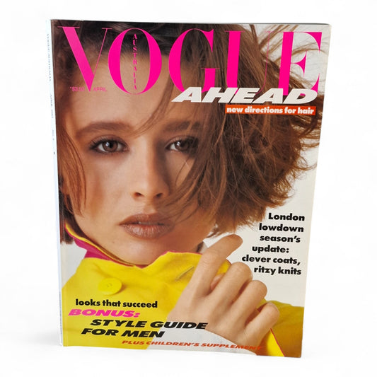 VOGUE AUSTRALIA Magazine April 1985 NIGEL HAVERS Chris Jacovides TONI ELFORD