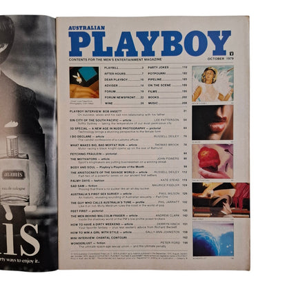 Australian Playboy magazine - October 1979 - Julie Tress-Price , No 3D Glasses