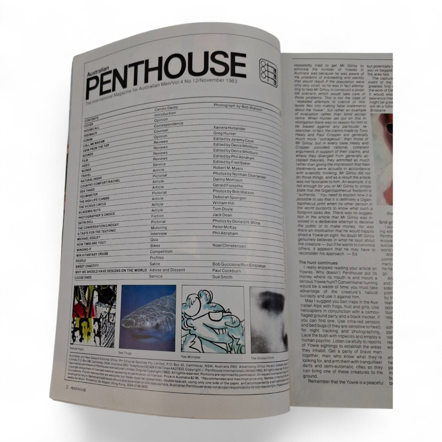 AUSTRALIAN PENTHOUSE Men's Magazine November 1983 Complete EXCELLENT