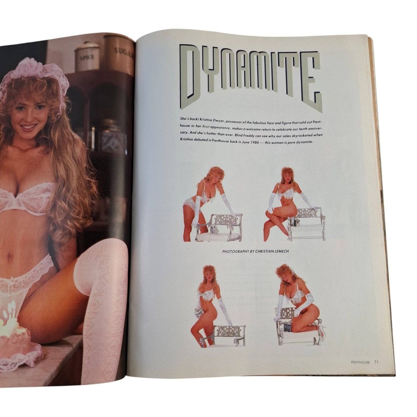 Australian Penthouse Magazine - Black October 1989 Kristina Dwyer