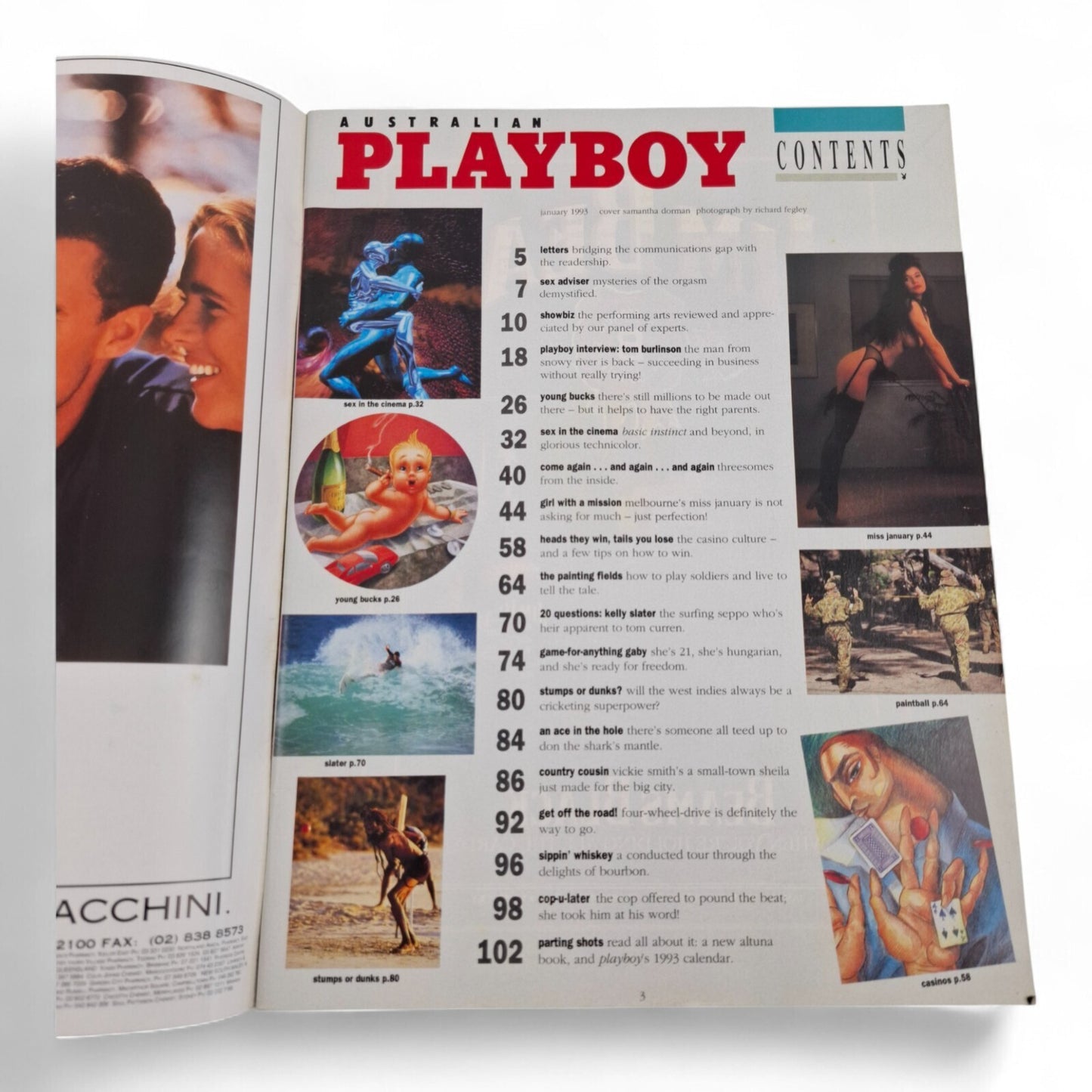 Australian Playboy Magazine January 1993 Samantha Dorman Kim Doherty
