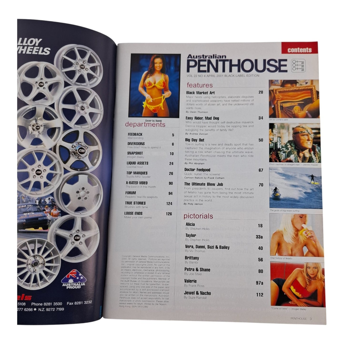 AUSTRALIAN PENTHOUSE Men's Magazine Black Label April 2001 Brittany