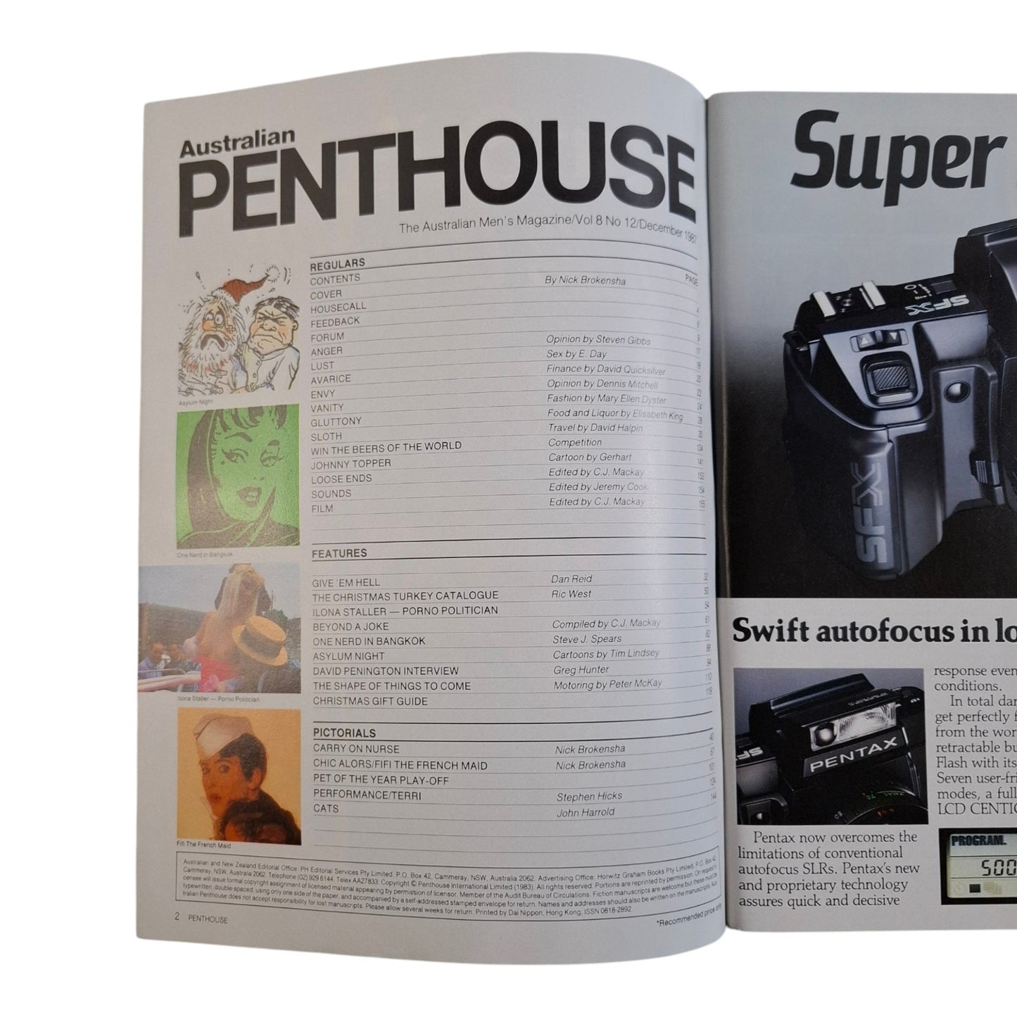 AUSTRALIAN PENTHOUSE Magazine December 1987 Margaret Duncan