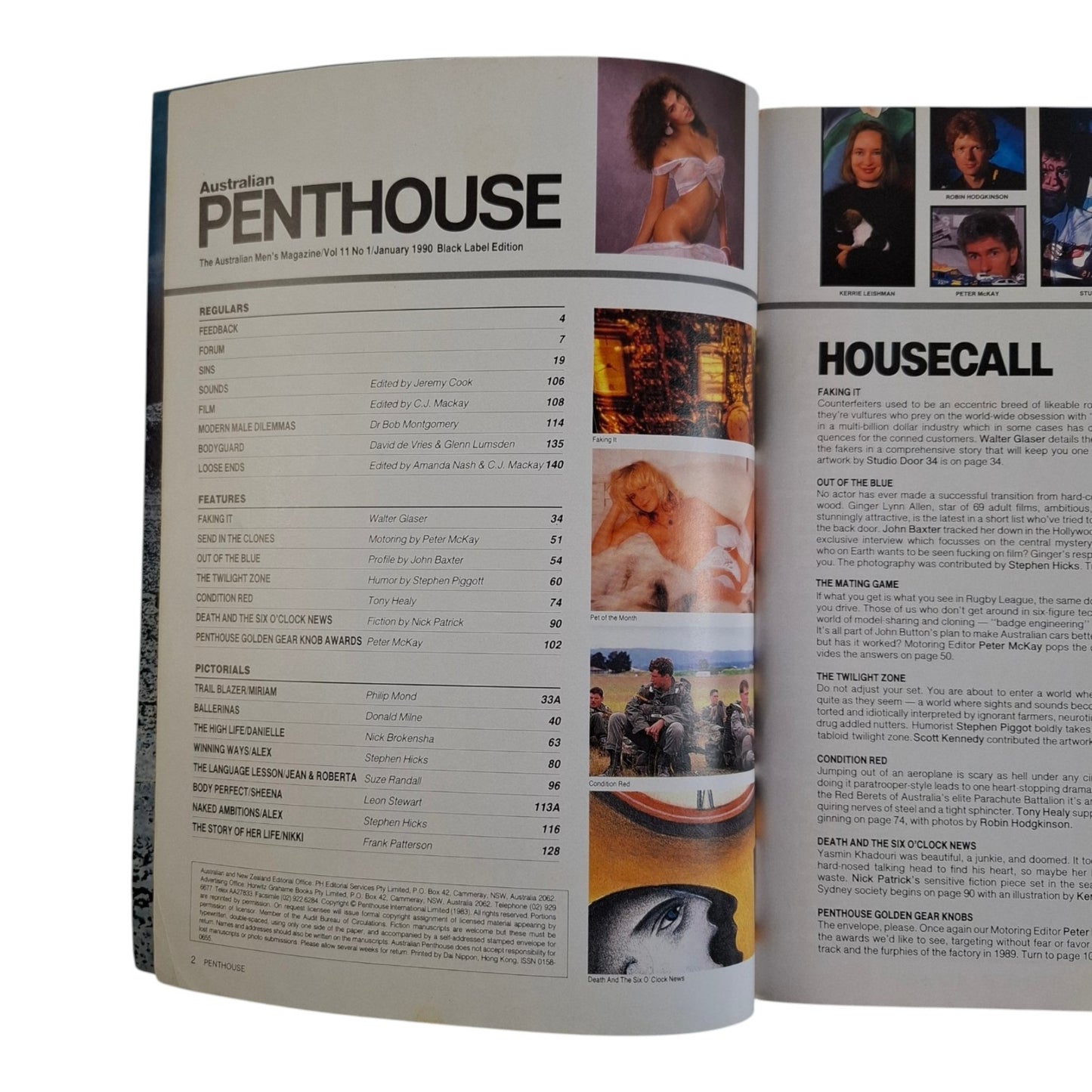Australian Penthouse Magazine January 1990 Danielle Richards / Miriam Hendriks