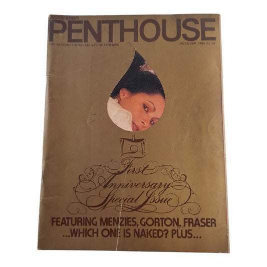 AUSTRALIAN PENTHOUSE October 1980 Vol. 2 No. 1 Men's Magazine Ama Blanchette
