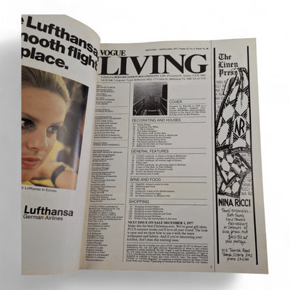 Vintage Vogue Living Australian Magazine - No. 5 1977