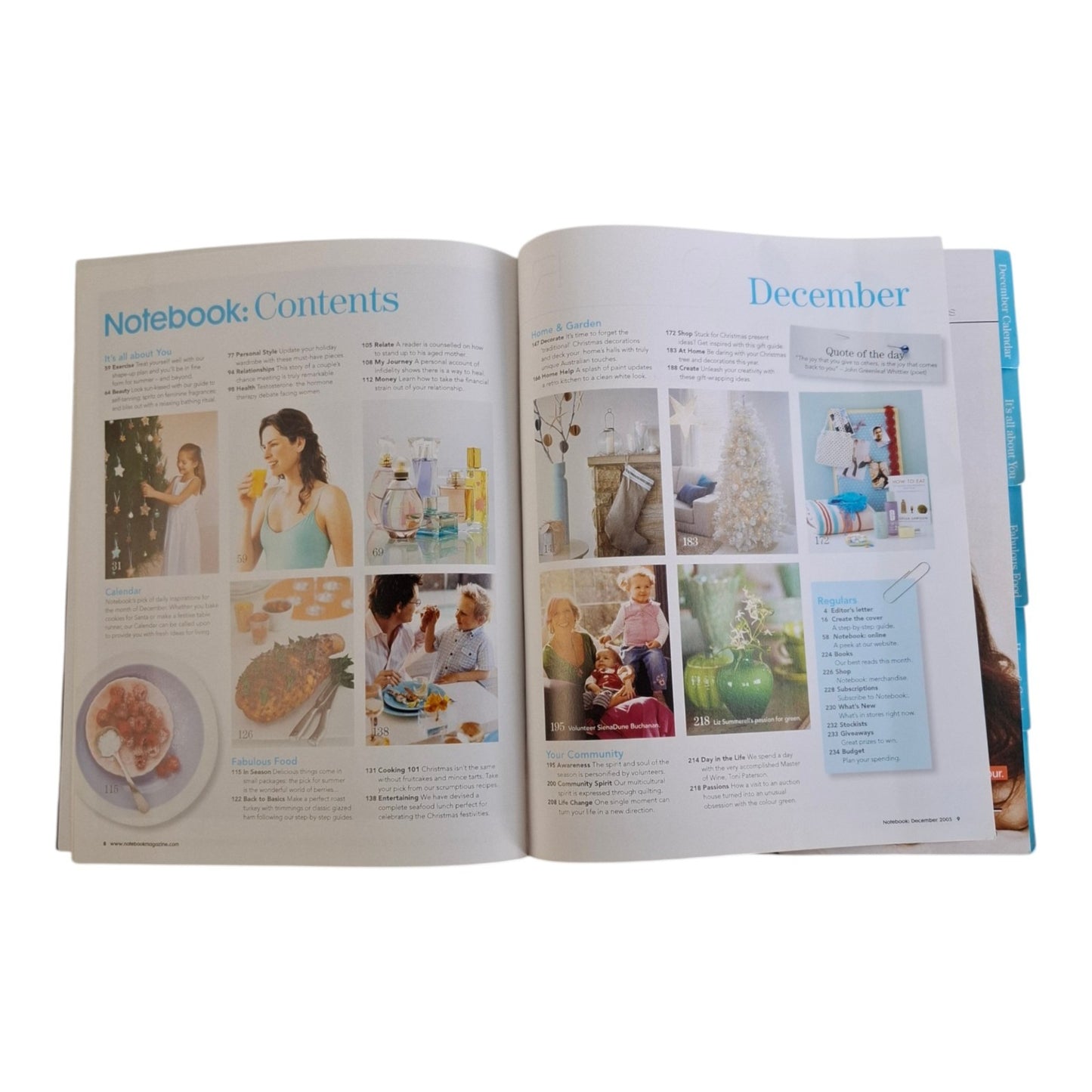 Notebook: Ideas For Living Magazine Australia December 2005 Vol. 1 No. 4