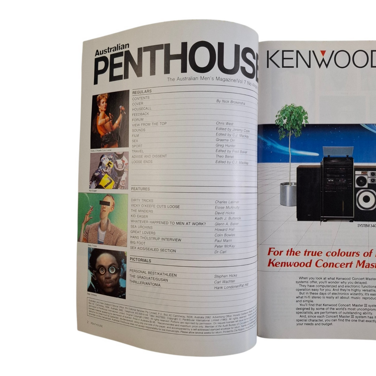 Australian Penthouse Magazine April 1986 - Vicky O'Keefe / Kathleen Azzopardi