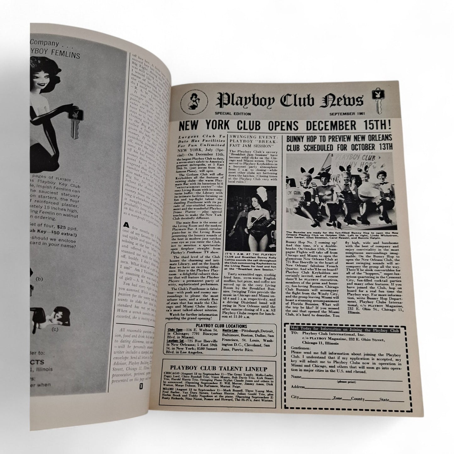 PLAYBOY MAGAZINE September 1961 Barbara Ann Lawford Complete