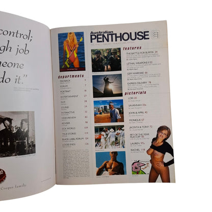 Australian Penthouse Magazine February 1998 Monique Mason / Savannah Hunter