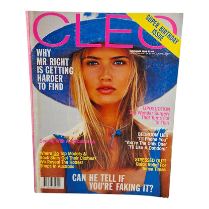 Cleo Australia Magazine - November 1989 - Dennis Quaid Virginia Hey Tania Lacy
