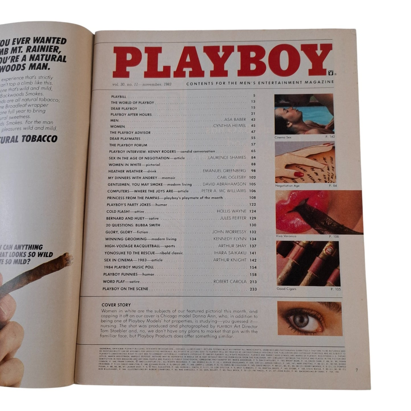 Playboy Magazine November 1983  Donna Ann / Veronica Gamba