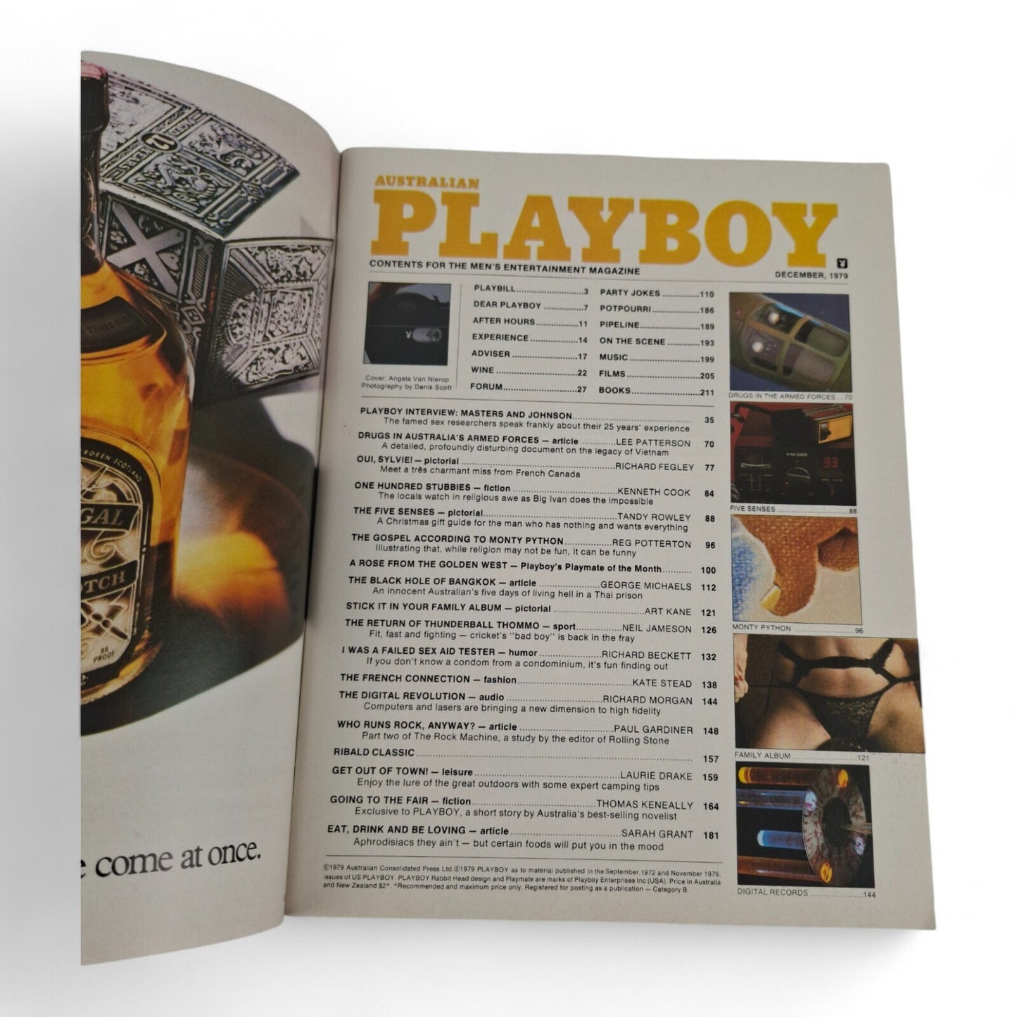 Australian Playboy December 1979 Magazine Angela McCartney Jeff Thompson