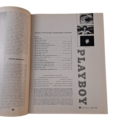 PLAYBOY Magazine April 1960  (PAGES MISSING)