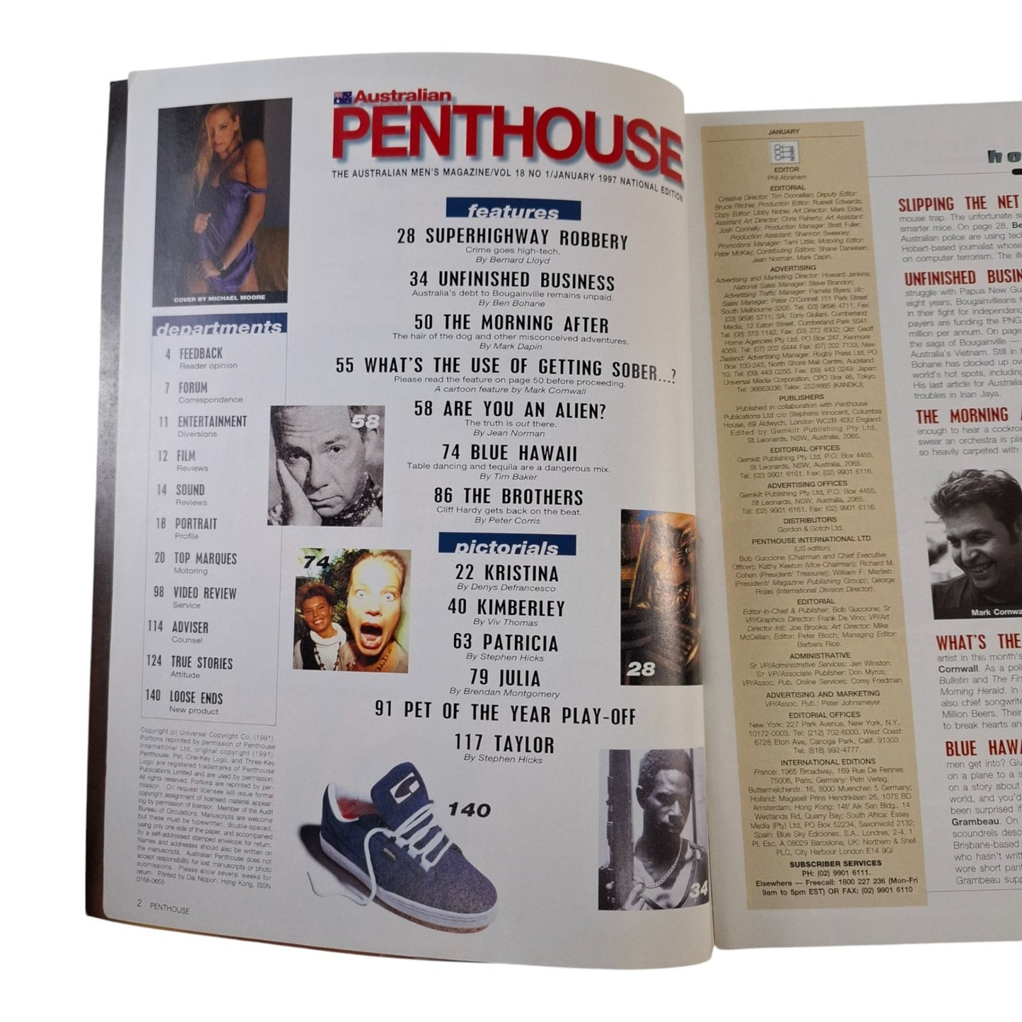 Australian Penthouse Magazine  January 1997 Patricia Chapin