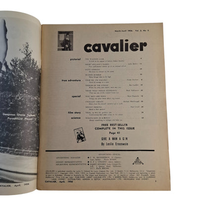 Cavalier Magazine Australia For Men March April 1956 Vol. 3 No. 5 Patti Simmons