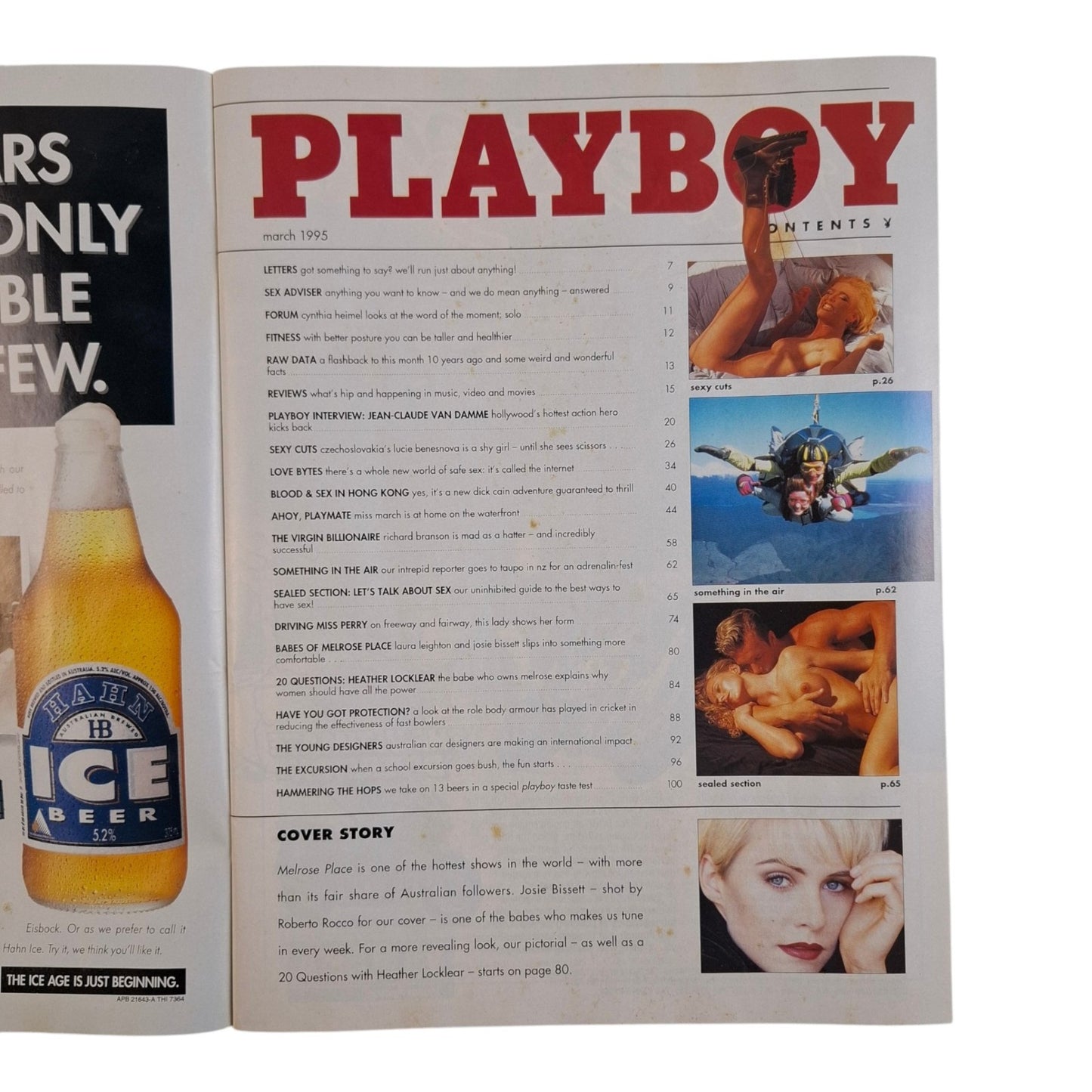 Australian Playboy Magazine March 1995 Josie Bissett / Elisa Bridges