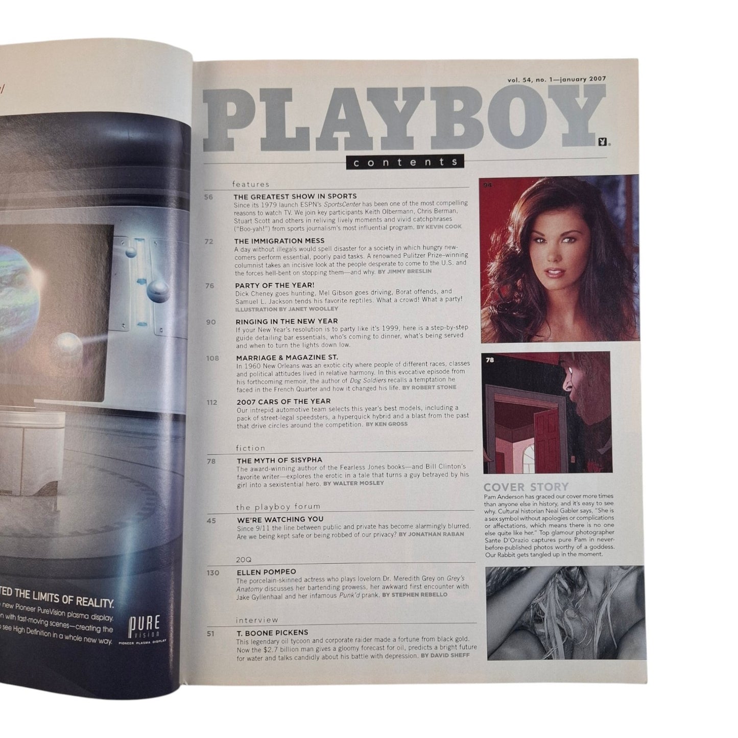 Playboy Magazine January 2007 Pamela Anderson /Jayde Nicole