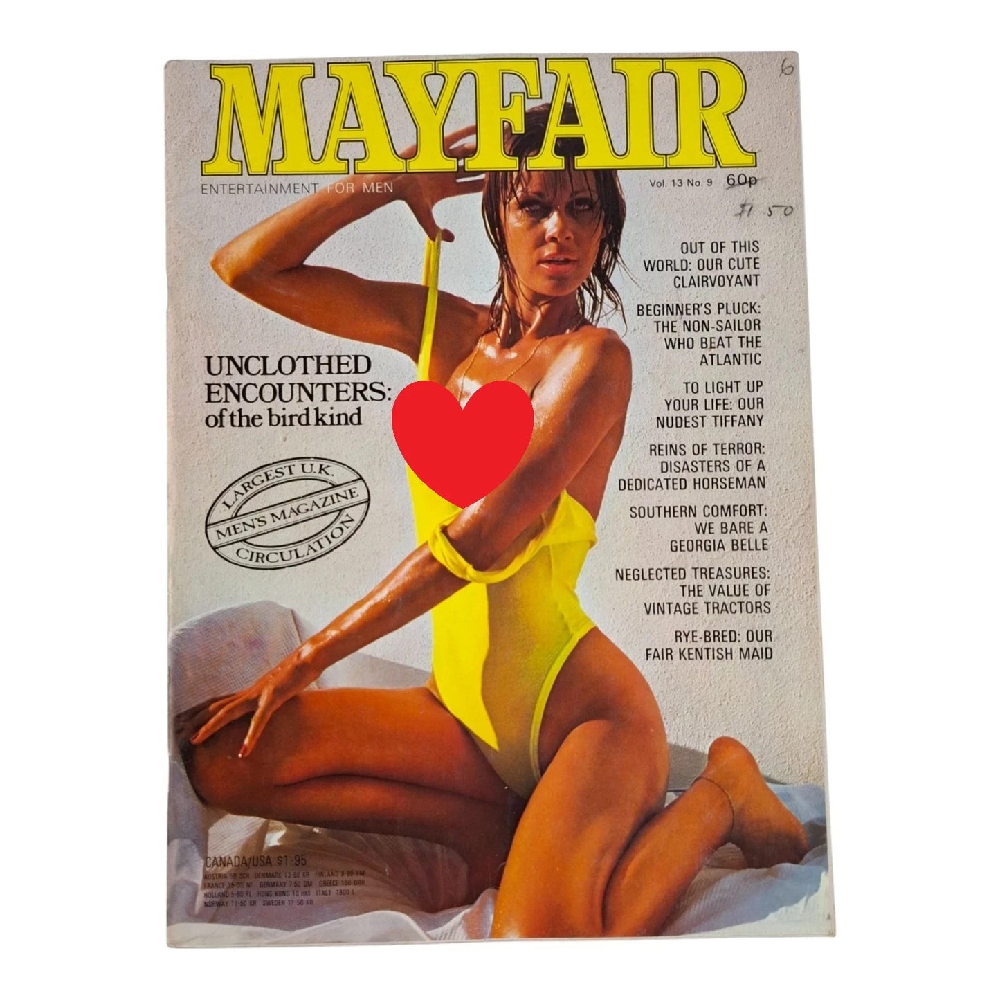 Mayfair Magazine Sep 1978 Vol 13 No 9 GOTM Page 3's Carolyn Evans Playboy