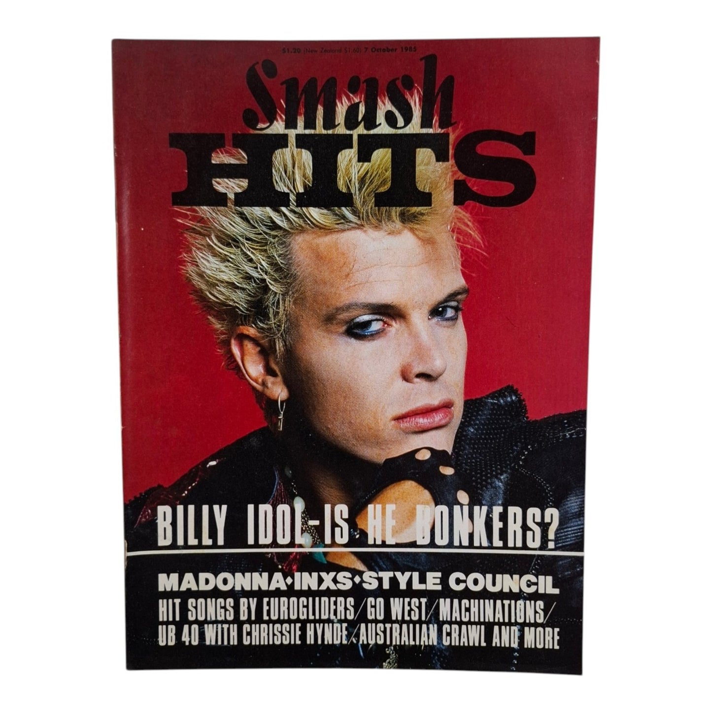 Smash Hits Magazine Australia October 1985 Billy Idol / Madonna / Aus Crawl