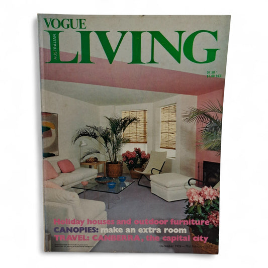 Vintage Vogue Living Australian Magazine - No. 6 1976