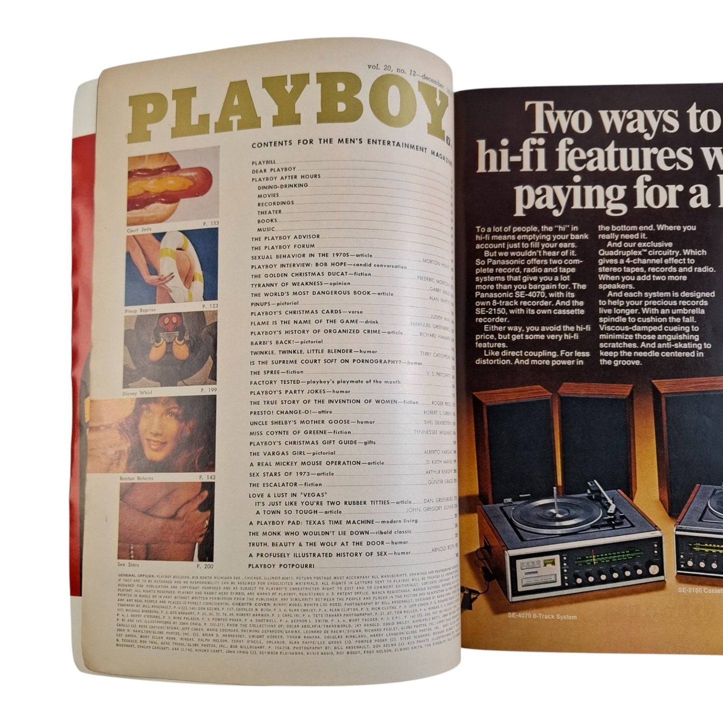 PLAYBOY Magazine December 1973 Bonita Lou Rossi  / Christine Maddox