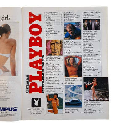 Australian Playboy Magazine September 1982 Sandi Shepherd