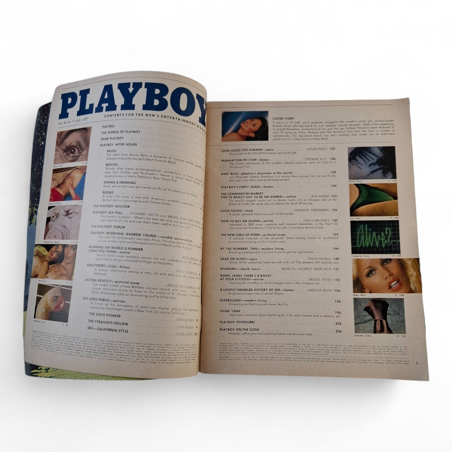 PLAYBOY Magazine July 1977 Pamela Serpe Sondra Theodore