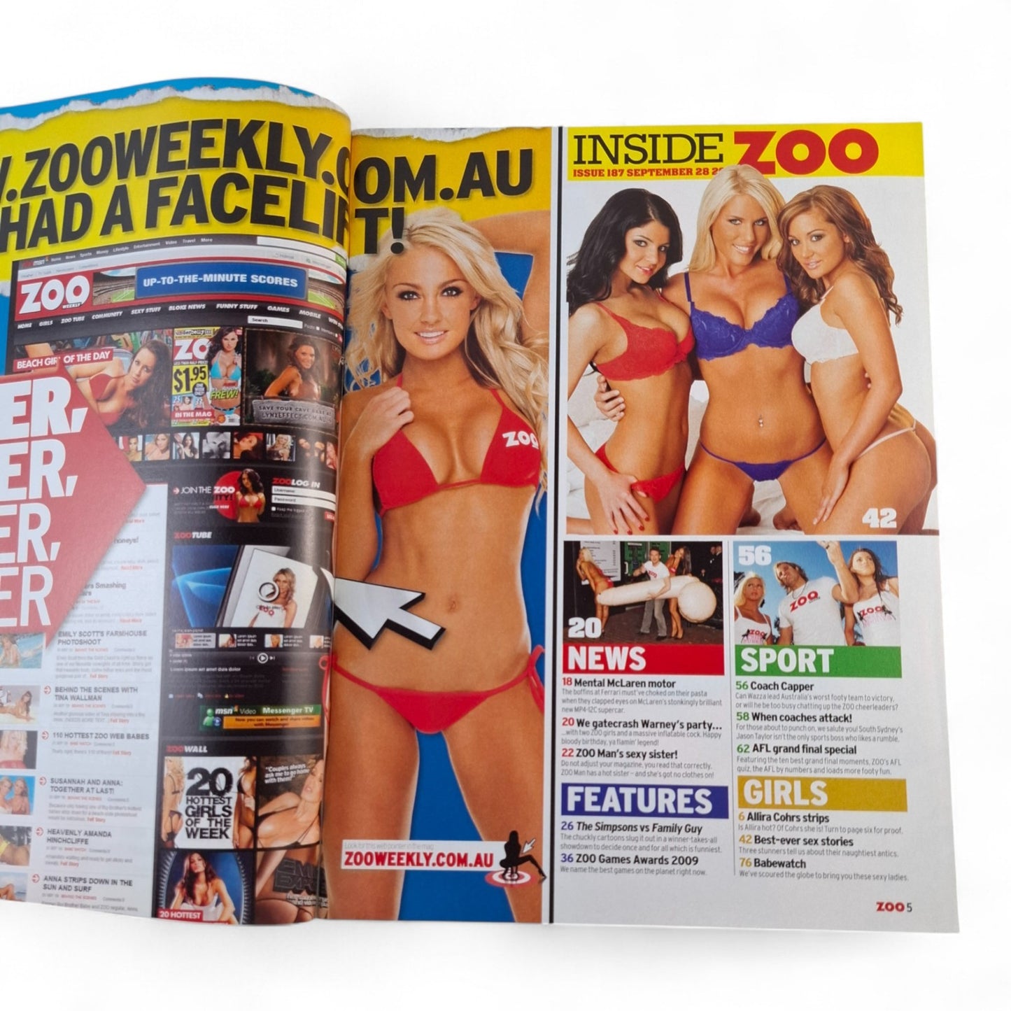 ZOO Weekly Magazine Australia #187 September 2009 Allira Cohrs