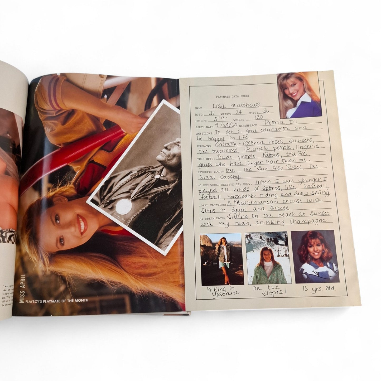 PLAYBOY MAGAZINE April 1990 Deborah Driggs Lisa Matthews