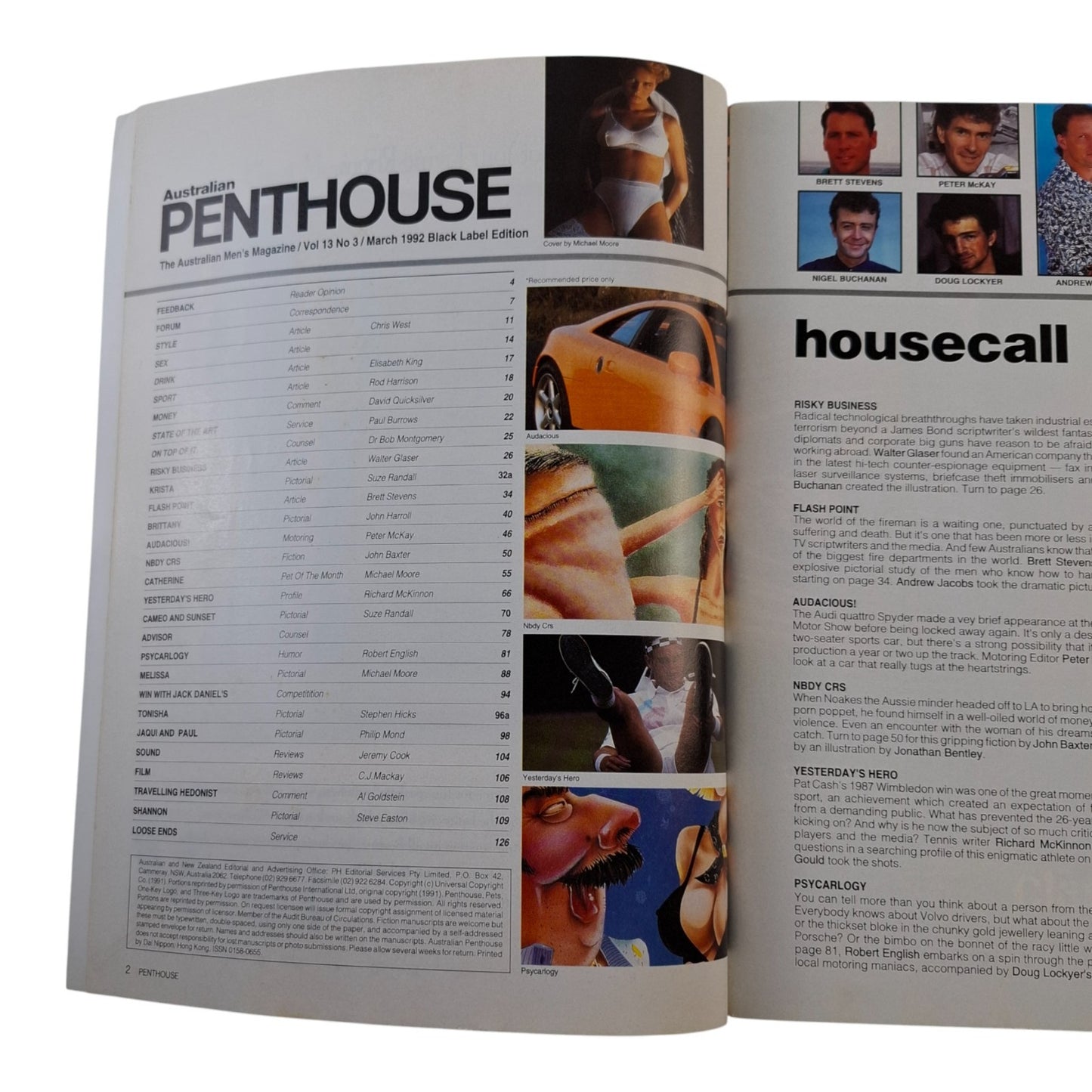 AUSTRALIAN PENTHOUSE Magazine March 1992 Catherine / Brittany