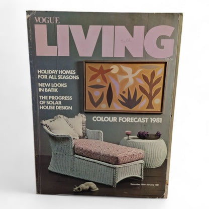 Vintage Vogue Living Australia Magazine - No. 6 December January 1980