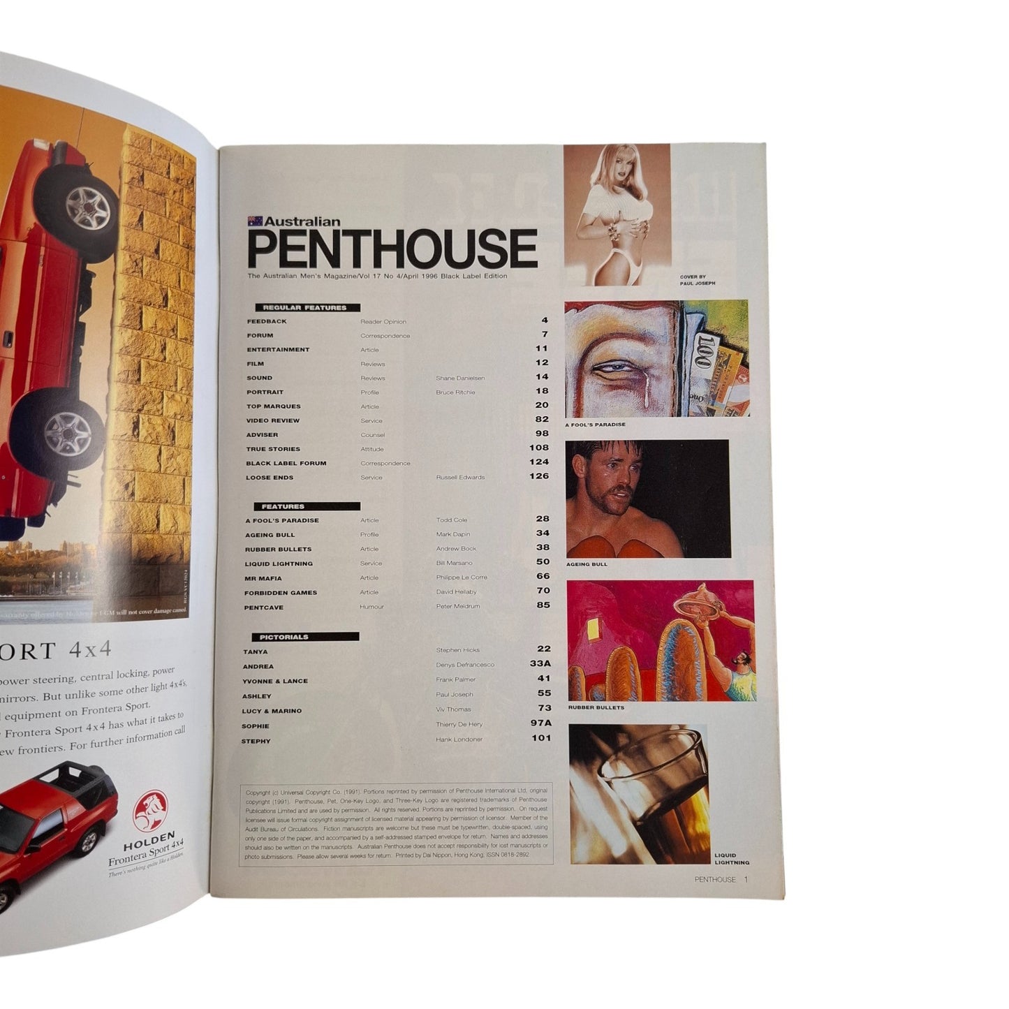 Australian Penthouse Magazine - 1996 Ashley Lauren / Andrea Malle