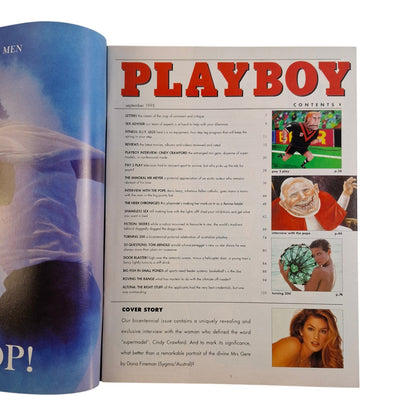 Australian Playboy Magazine September 1995 Cindy Crawford  / Heidi Mark