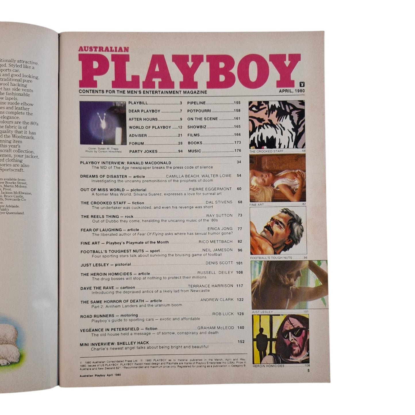 Australian Playboy Magazine  April 1980 Susan Trapp / Julie Price