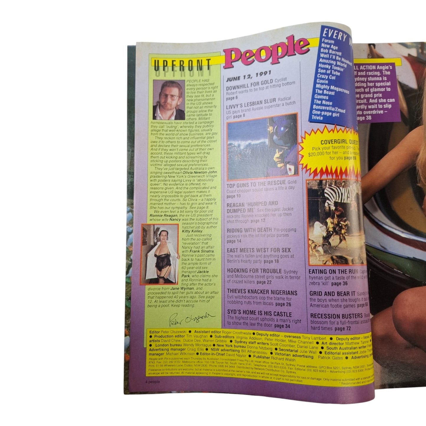 Australian PEOPLE MAGAZINE June 1991 Angie Powers