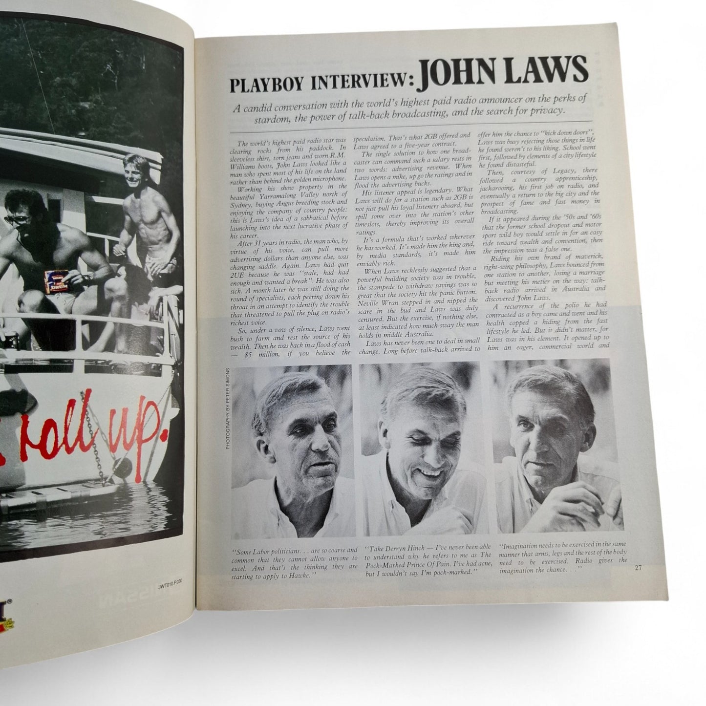 Australian Playboy Magazine August 1985 Andrea Engel John Laws Sheree Allbeury