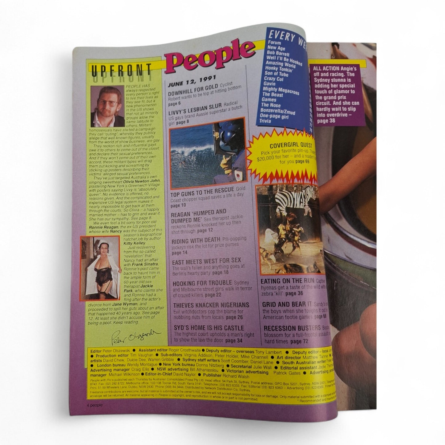 Australian People Magazine June 12th 1991 Angie Powers