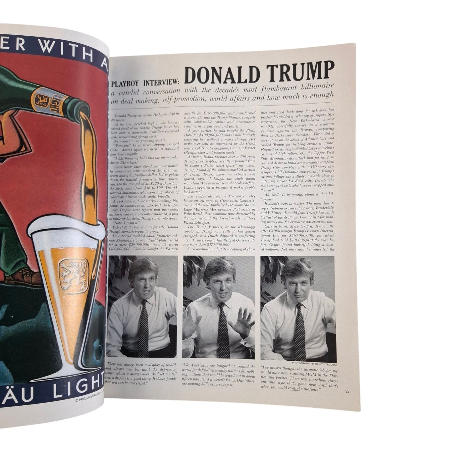 PLAYBOY MAGAZINE March 1990 Brandi Brandt & Donald Trump