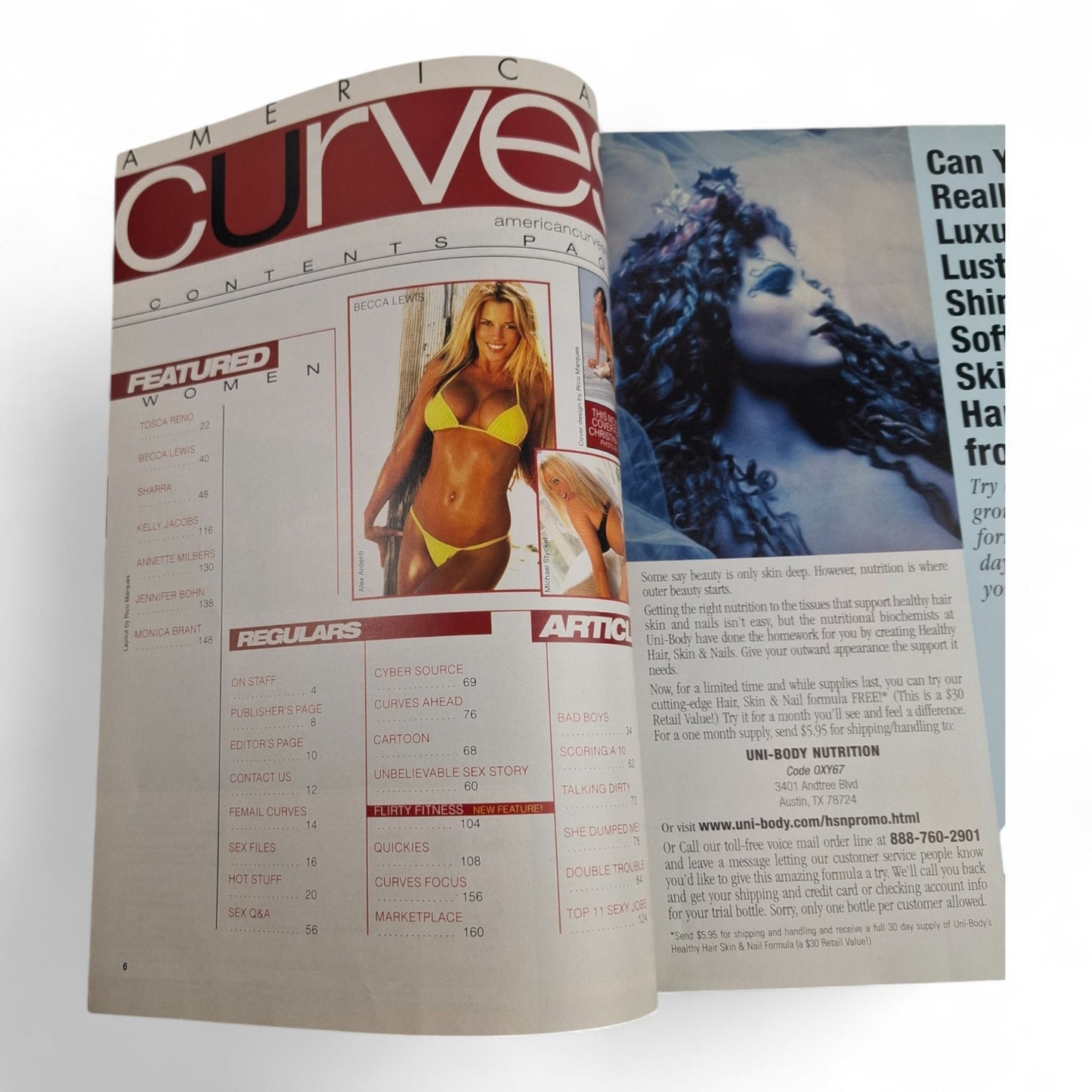 AMERICAN CURVES Magazine March April 2005 Christina Linehan.