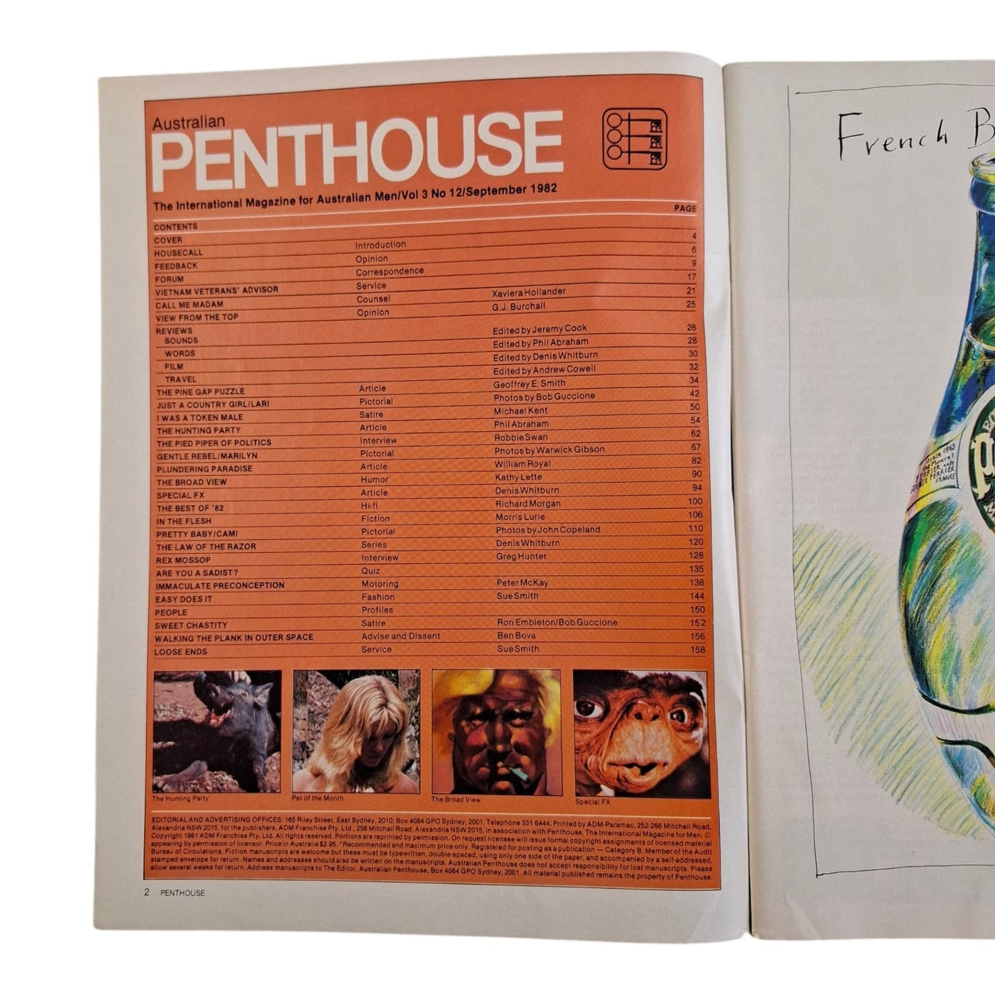 Australian Penthouse Magazine September 1982 Marilyn Natty / Lari Jones