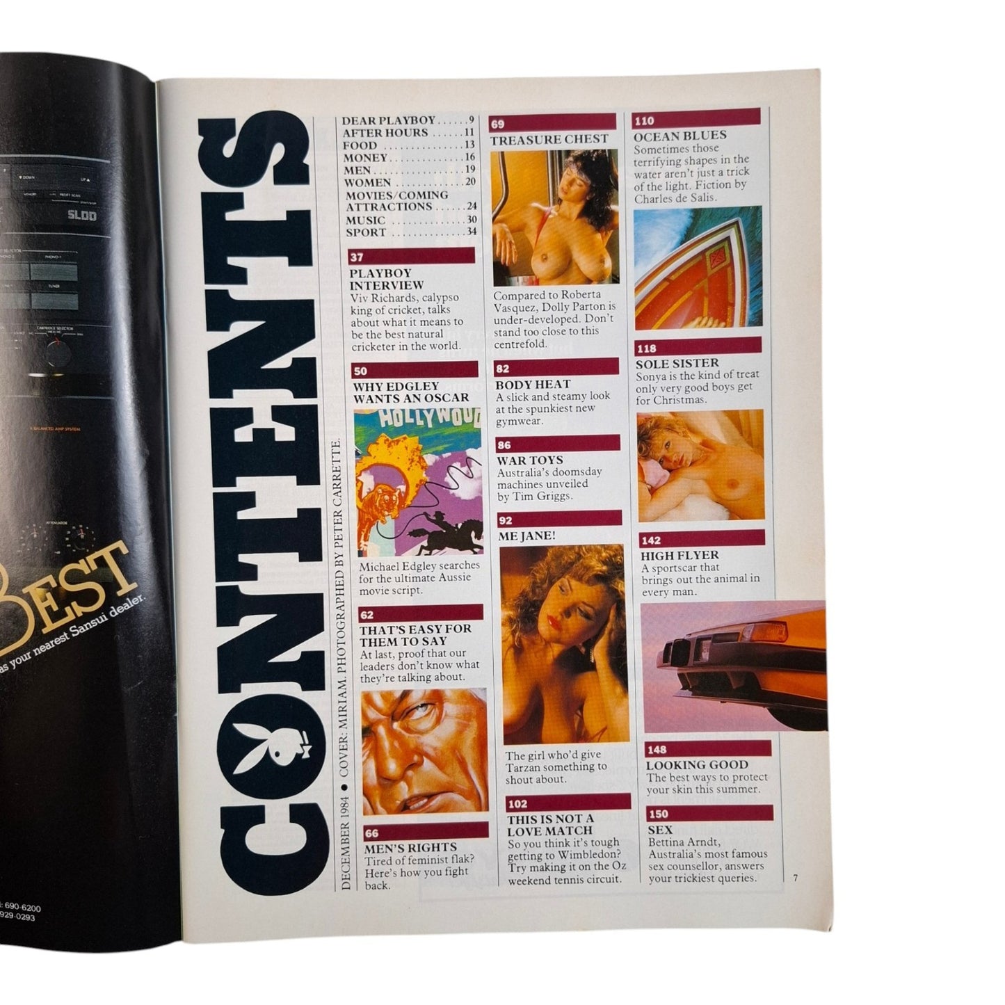 Australian Playboy Magazine December 1984 Miriam / Roberta Vasque