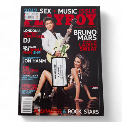 Playboy Magazine April 2012 Bruno Mars Cover COMPLETE