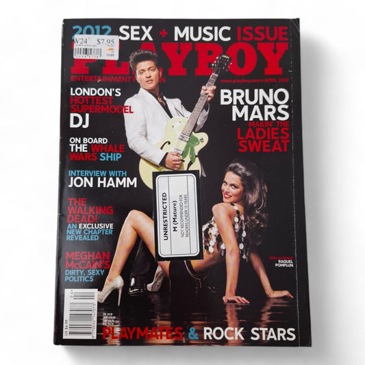 Playboy Magazine April 2012 Bruno Mars Cover COMPLETE