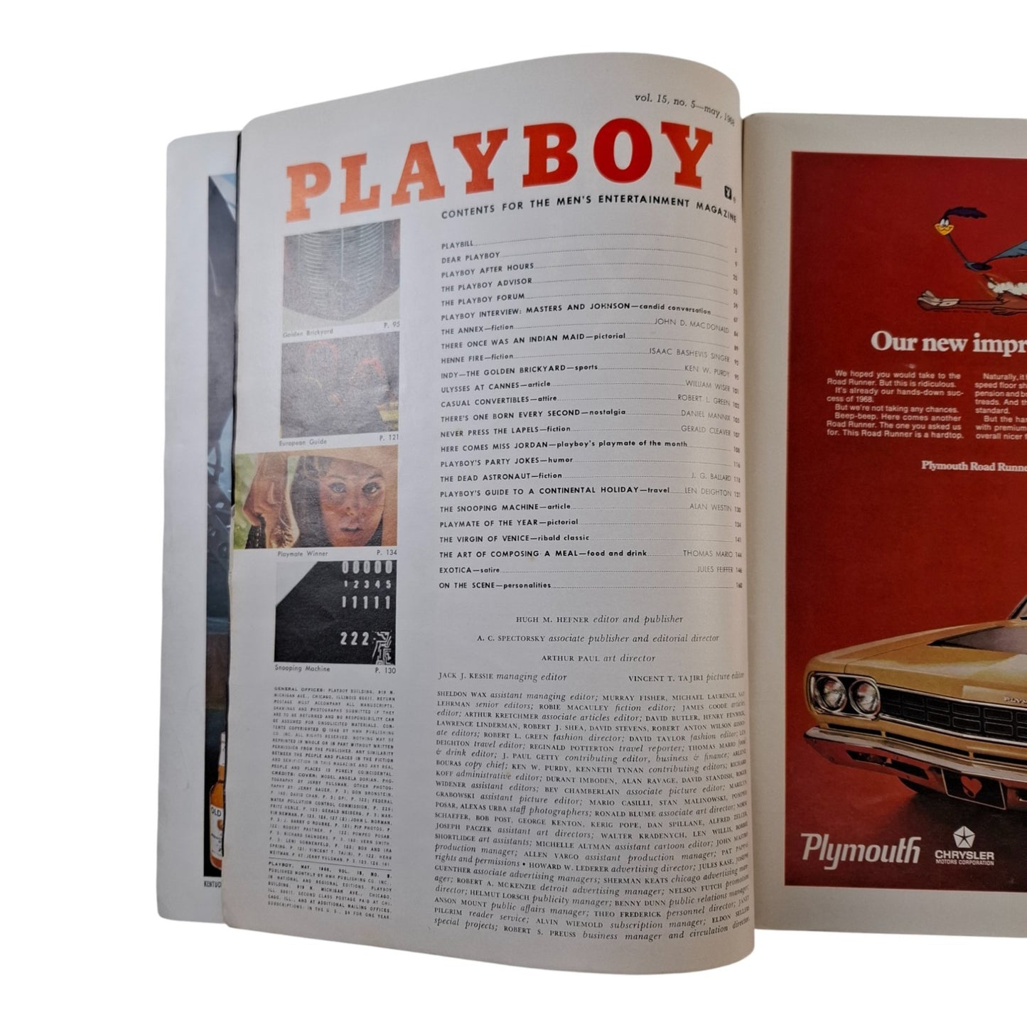 Playboy Magazine May 1968 Angela Dorian / Elizabeth Jordan