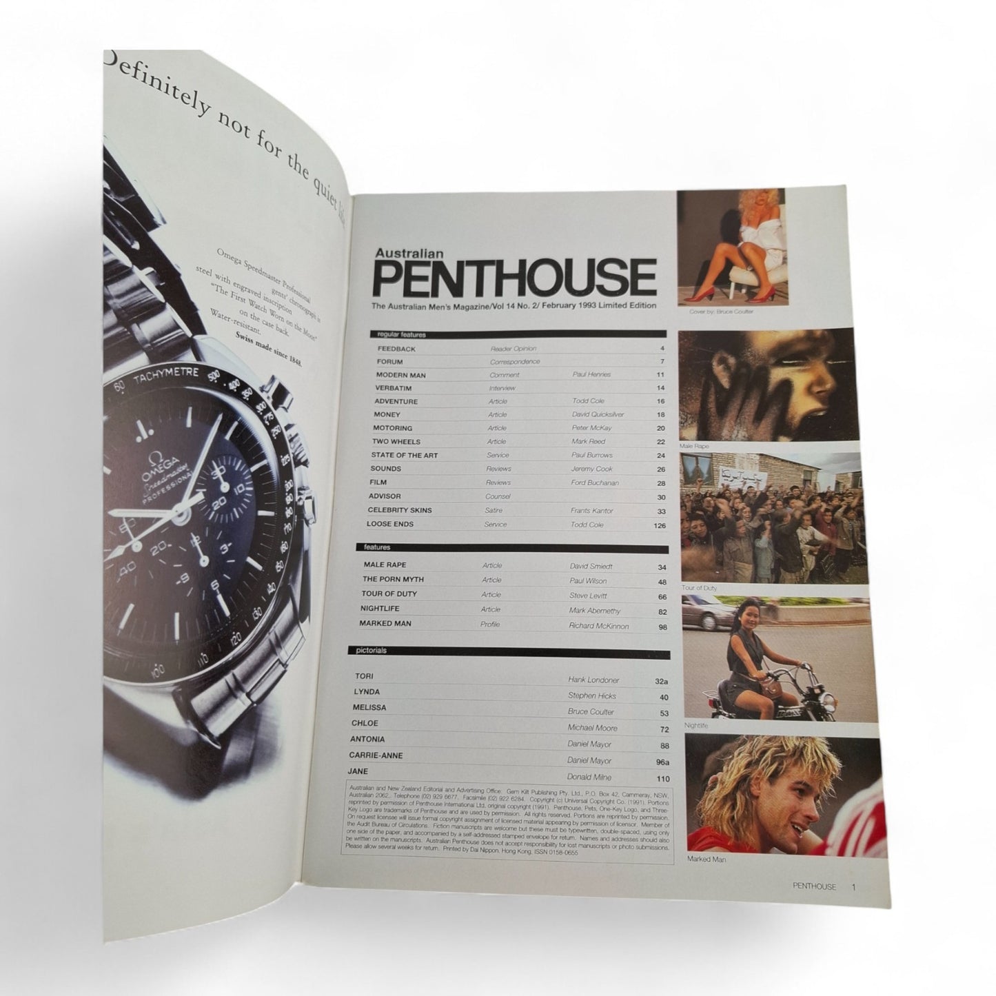 Australian Penthouse Magazine - Limited Edition February 1993 Melissa Burrows