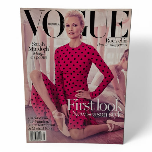 Vogue Australia Magazine August 2014 Sarah Murdoch Elle Fanning Mary Katrantzou